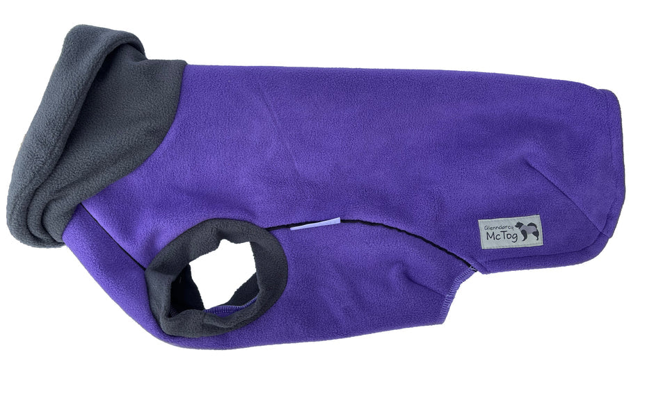 Glenndarcy Purple McTog - Double Layer Microfleece Waterproof Dog Jacket